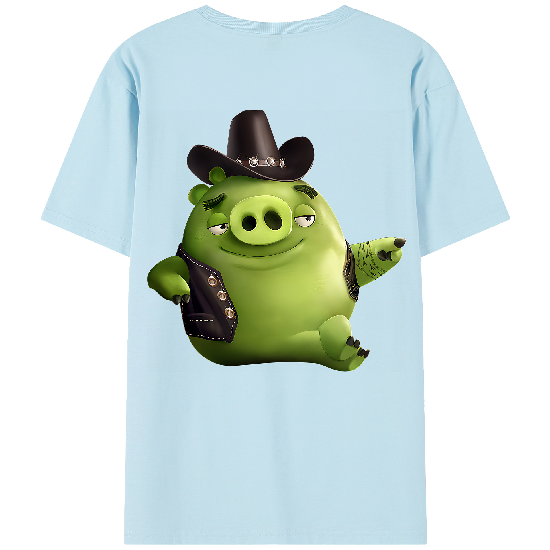 （画像用） Angry Birds アングリーバード 綿100％半袖Tシャツ（背面プリント）